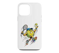 Custodia per iPhone 13 Pro Max Top Spin Tennis Ball Ice Cream Drip Rainbow Racket Colorful