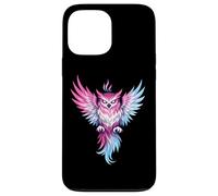 Custodia per iPhone 13 Pro Max Transgender Owl Bird Trans Pride Flag Colors Tattoo Style