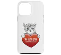 Custodia per iPhone 13 Pro Max Trap Neuter Return (TNR) The Humane Solution gatto cuore amore