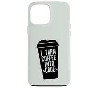 Custodia per iPhone 13 Pro Max TRASFORMO IL CAFFÈ IN CODICE Web Developers Coding Meme SUL RETRO