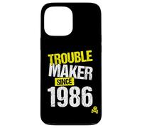 Custodia per iPhone 13 Pro Max Trouble Maker since 1986 - Anno di nascita scherzo sarcastico