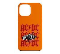 Custodia per iPhone 13 Pro Max Ufficiale AC/DC Angus and Brian Red Lightning Logo Rock Band