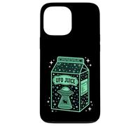 Custodia per iPhone 13 Pro Max UFO Juice Retro Cat Abduction Alien Space Milk Cosmos
