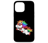 Custodia per iPhone 13 Pro Max Unicorno divertente come eroe per un supereroe