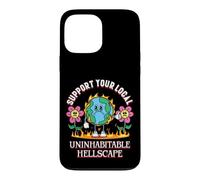 Custodia per iPhone 13 Pro Max Uninhabitable Hellscape Divertente cambiamento climatico Meme Terra