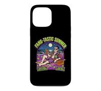 Custodia per iPhone 13 Pro Max Vacanze estive di Halloween a Dracula sulla spiaggia dei vampiri con Fang-Tastic
