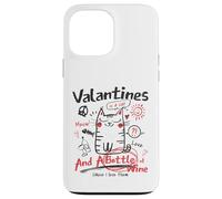 Custodia per iPhone 13 Pro Max Valentines Is A Cat And A Bottle Of Wine Cause I Love Them
