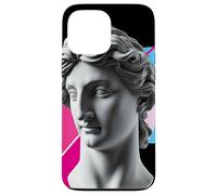 Custodia per iPhone 13 Pro Max Vaporwave Statua Testa Retro Geometrica Astratta Arte Elegante