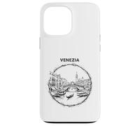 Custodia per iPhone 13 Pro Max Venezia Italia Schizzo Rialto Ponte Gondola Art