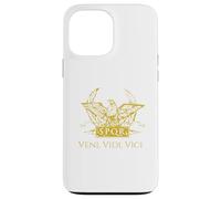 Custodia per iPhone 13 Pro Max Veni Vidi Vici - Citazione latina Giulio Cesare - Roma antica
