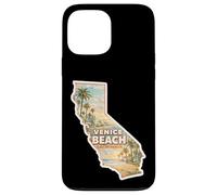 Custodia per iPhone 13 Pro Max Venice Beach California tropicale acquerello souvenir