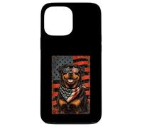 Custodia per iPhone 13 Pro Max Veterans Day USA American Flag Rottweiler