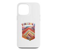 Custodia per iPhone 13 Pro Max Vinicunca Rainbow Montagne del Perù
