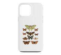 Custodia per iPhone 13 Pro Max Vintage Falene e Farfalle Entomologia Natura Arte