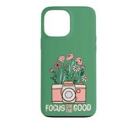 Custodia per iPhone 13 Pro Max Vintage Focus On The Good Wildflower Camera Happy Thoughts