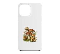 Custodia per iPhone 13 Pro Max Vintage Funghi Botanici Cottagecore Natura Foresta