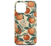 Custodia per iPhone 13 Pro Max Vintage Orange Fruit and Blossom Botanical Pattern