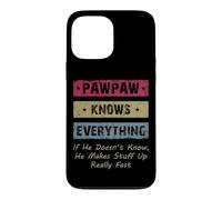 Custodia per iPhone 13 Pro Max Vintage Pawpaw Knows Everything Dad Father Father's Day