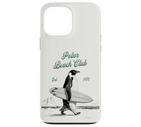 Custodia per iPhone 13 Pro Max Vintage Polar Beach-Club Pinguino Surfer