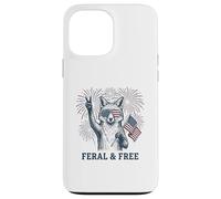 Custodia per iPhone 13 Pro Max Volpe selvaggia e libera divertente patriottica 4 luglio Fox
