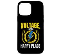 Custodia per iPhone 13 Pro Max Voltage Is My Happy Place Elettricista Fulmine