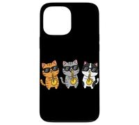 Custodia per iPhone 13 Pro Max Whimsical Feline Saxophonist Group Jazz Cat Aesthetic