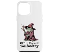 Custodia per iPhone 13 Pro Max Whimsical Frog Wizard Off to Commit Tomfoolery Frog Meme