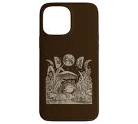 Custodia per iPhone 13 Pro Max Whimsy Goth Fairycore Witchy Frog Mushroom Moon Vintage