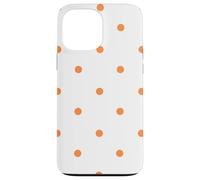 Custodia per iPhone 13 Pro Max White and Orange Polka Dots Classic Polkadots Cute Preppy