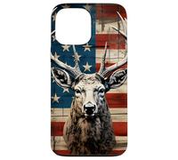 Custodia per iPhone 13 Pro Max Whitetail Deer Buck Hunting Vintage Hunter American USA
