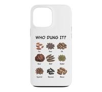 Custodia per iPhone 13 Pro Max Who Dung It? Funny Animal Droppings Nature Diagram Detective