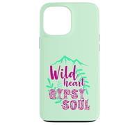 Custodia per iPhone 13 Pro Max Wild Heart Gypsy Soul Boho Mountain Nature Design