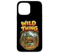 Custodia per iPhone 13 Pro Max Wild Thing! Retro Woodsy Owl Give a Hoot Vintage Earth Day