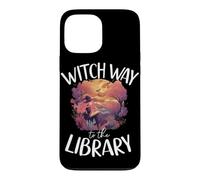 Custodia per iPhone 13 Pro Max Witch Way to the Library Libro spettrale di Halloween Witch Lover