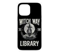 Custodia per iPhone 13 Pro Max Witch Way to the Library Libro spettrale di Halloween Witch Lover