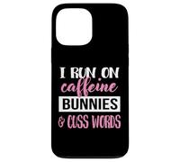 Custodia per iPhone 13 Pro Max Womens Girls I Run On Bunnies & Caffeine Bunny Lover
