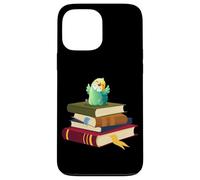 Custodia per iPhone 13 Pro Max Womens Kids Girls Reading Books Happy Parakeet Lover
