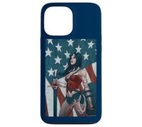 Custodia per iPhone 13 Pro Max Wonder Woman American Flag