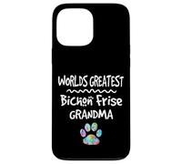 Custodia per iPhone 13 Pro Max Worlds Greatest Bichon Frise, simpatica stampa a forma di zampa di cane Love