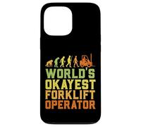 Custodia per iPhone 13 Pro Max World's Okayest Certified Forklift Operator Evolution