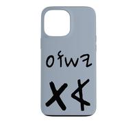Custodia per iPhone 13 Pro Max Yeshua Aleph Tav Gesù Primo Ultimo in Ebraico Paleo (nero)