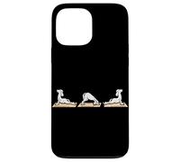 Custodia per iPhone 13 Pro Max Yoga Sport Esercizio Meditazione Relax Divertente Cane Yoga Pose