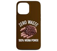Custodia per iPhone 13 Pro Max Zero Waste 100% Worm Power Divertente allevamento di lombrichi