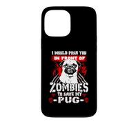 Custodia per iPhone 13 Pro Max Zombies To Save My Pug Funny Dog Lover For Halloween
