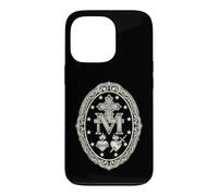 Custodia per iPhone 13 Pro Medaglia mariana con simbolo cattolico