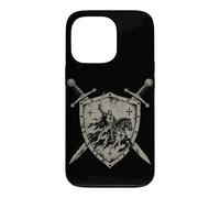 Custodia per iPhone 13 Pro Medieval Knight Shield Swords Renaissance Festival Araldica