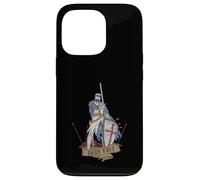 Custodia per iPhone 13 Pro Medievale Guerriero Santo Cavaliere Templare Deus Vult Vintage
