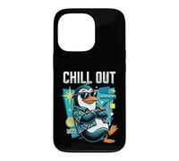 Custodia per iPhone 13 Pro Mellow Penguin Tropical Shirt Retro Geometric Art