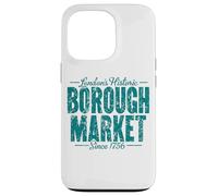 Custodia per iPhone 13 Pro Mercato storico di Londra dal 1756 Stampa verde invecchiata