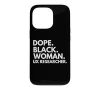 Custodia per iPhone 13 Pro Mese della storia dei neri potenziato da una ricercatrice UX di Dope Black Woman